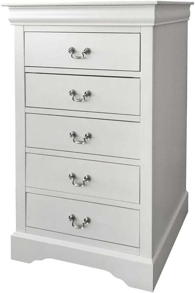 Louis Philippe III Nightstand in White