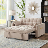 Lounge Sleeper Sofa, 4 in1 Loveseat Sofa Bed with Storage Pockets