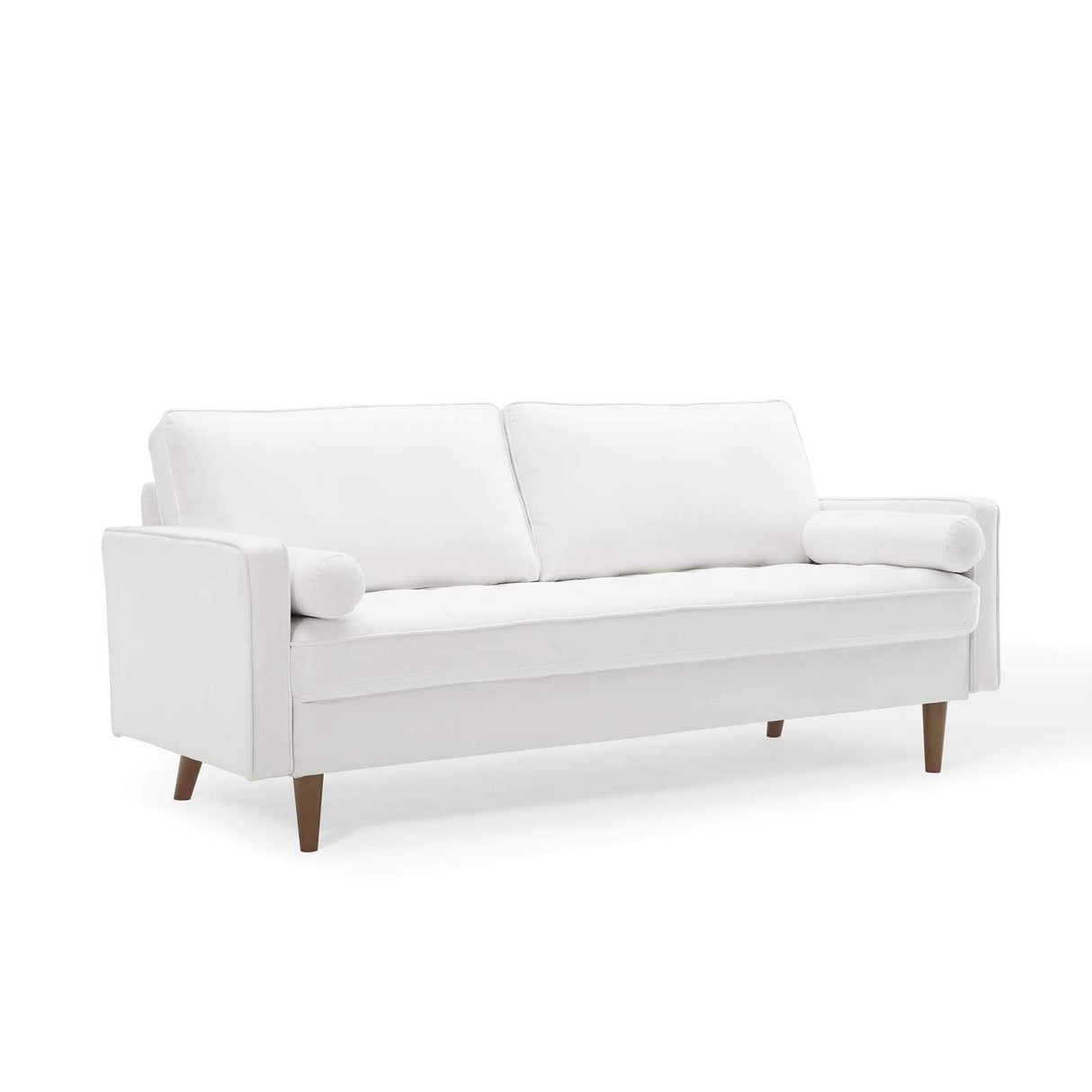 EEI-3764-WHI Valour Performance Velvet Sofa, White