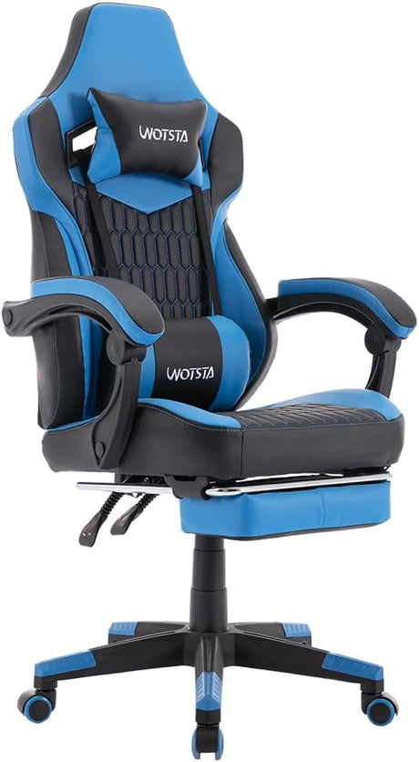 Ergonomic PC Gaming Chair with Footrest Comfortable Headrest