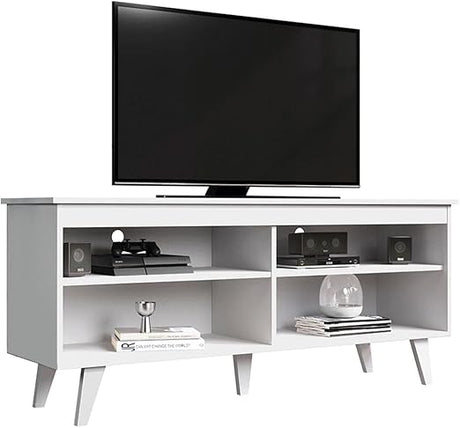 TV Stand Cabinet with 4 Shelves and Cable Management, Entertainment Center for TVs