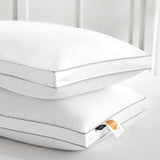 Luxury Feather Down Pillow, Medium Fluffy Pillow King Size
