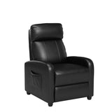 Recliner Chair, Massage Wingback Single Sofa w/Side Pocket, PU Leather Recliner