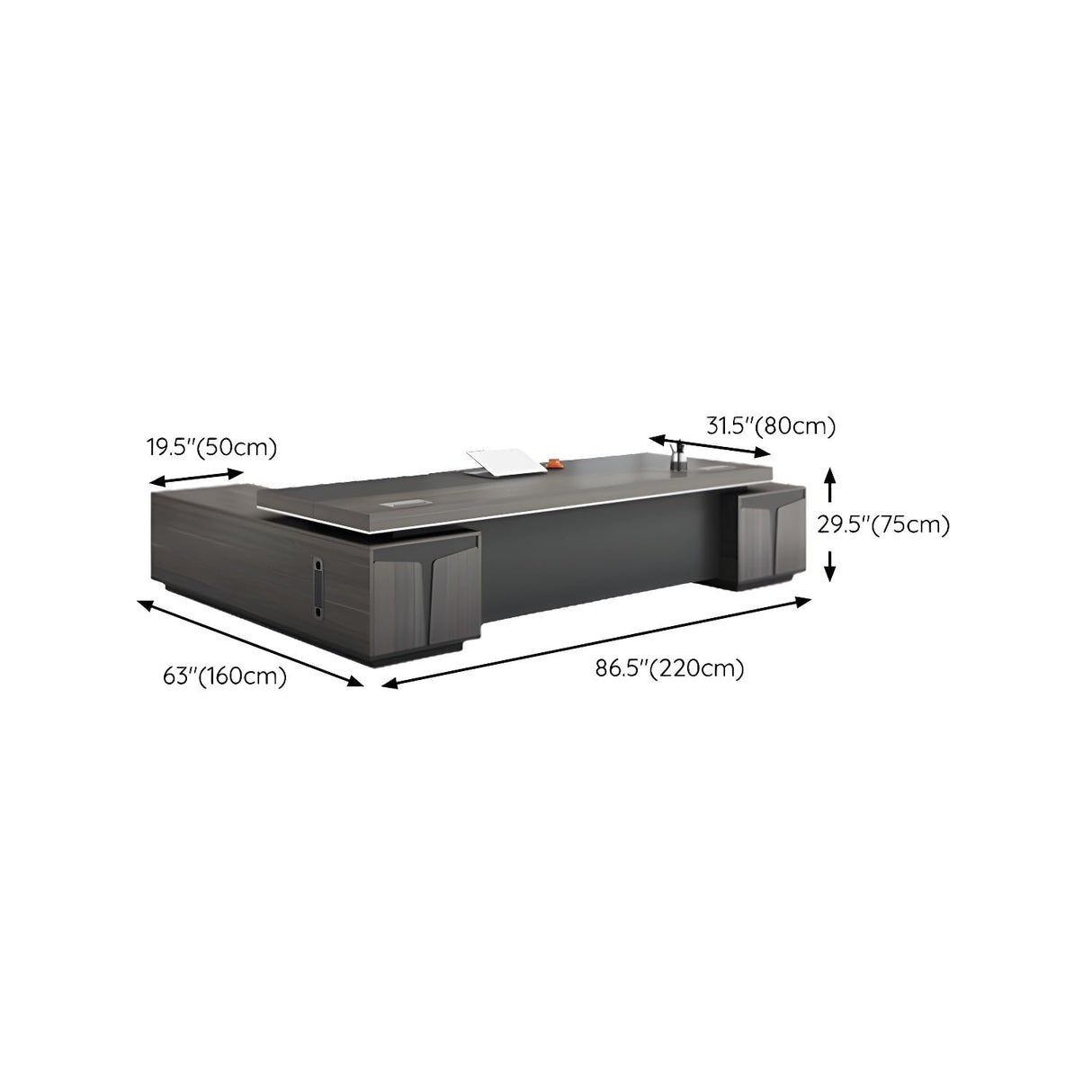 Executive L-Shaped Workstation – Modern Office Desk with Storage