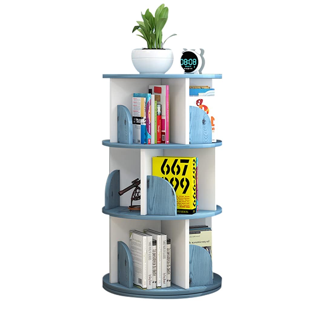 360° Rotating Bookshelf, Small Spaces Height Adjustable Bookshelf, Children's Bookcase,