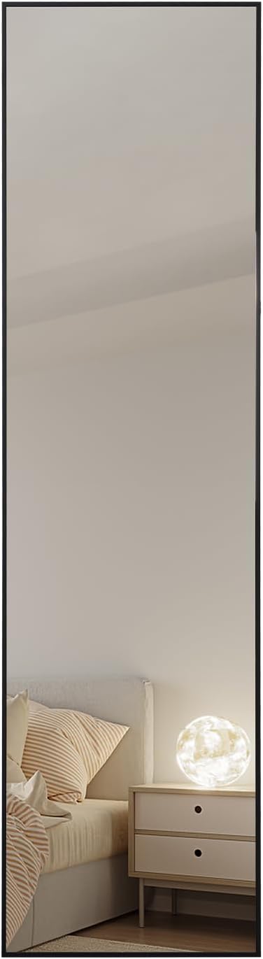 Full Length Mirrors 55"x15" Rectangle Mirror Black Mirror Full Body Mirror Black Vanity Wall