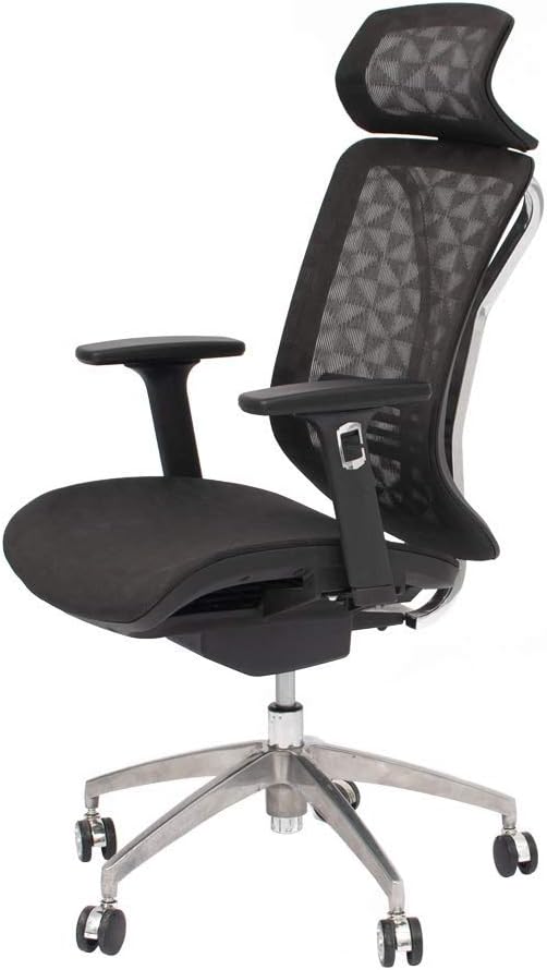 Office High Back Mesh Desk Arm Rests Computer Chair Height Adjustable, Black