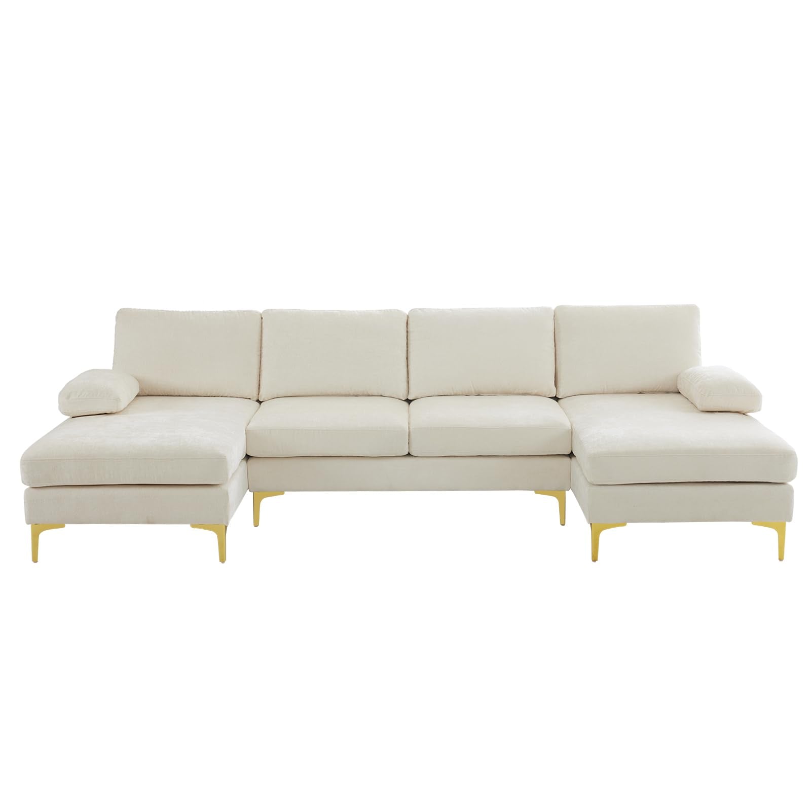 Large U-Shape Sectional Sofa Couch with 51" D Double Chaise