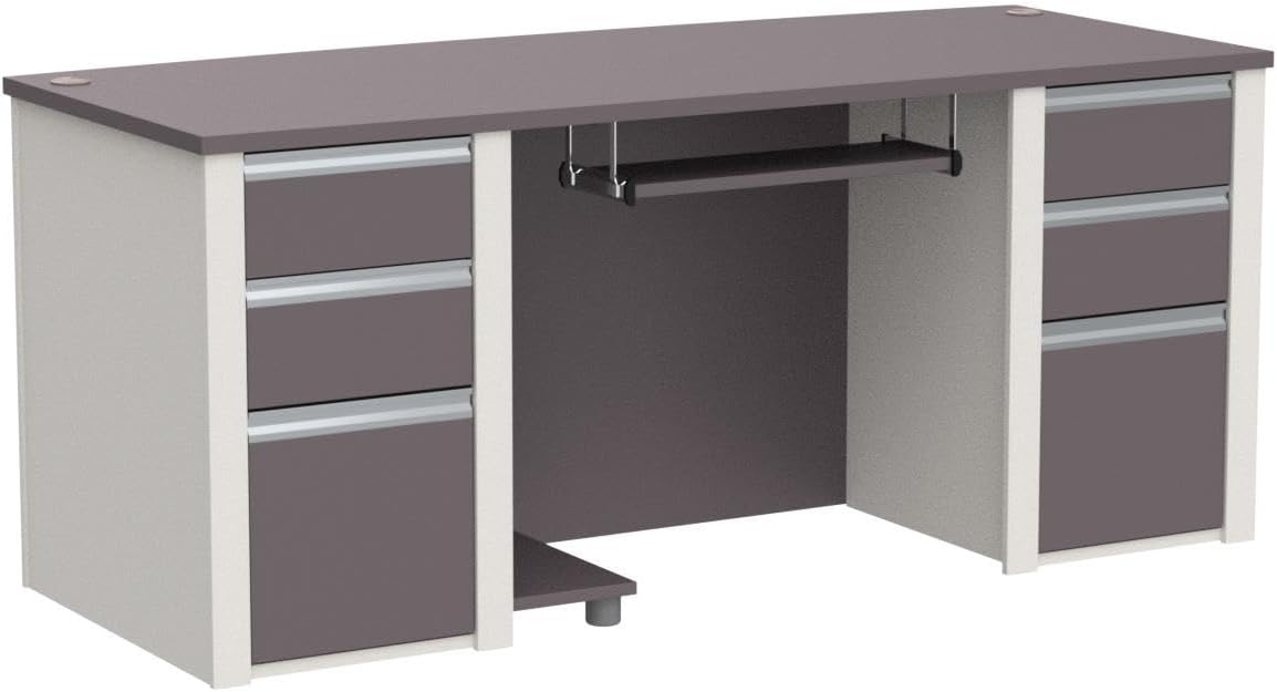 Connexion Executive Desk, 72W, Slate & Sandstone