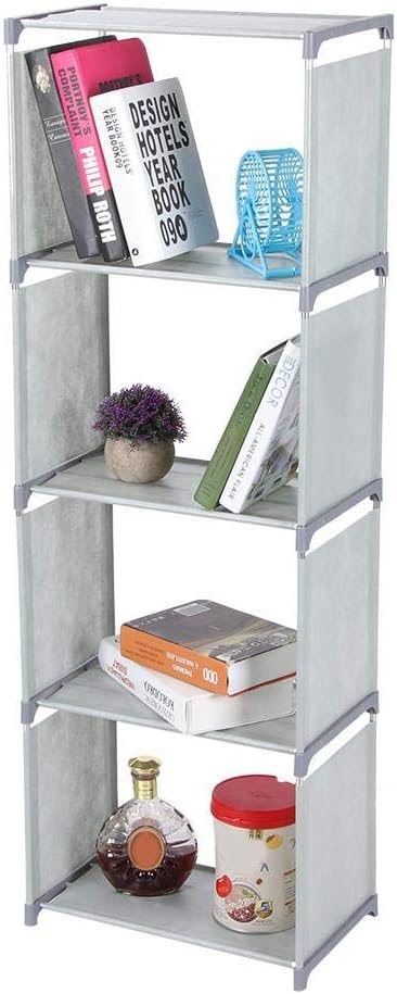 Bookcase Storage, Simple Bookcase Storage Rack Multi Layer Standing Bookcase Bookshelf Storage Shelf Rack Home Organizer for Living Room Bedroom(02)