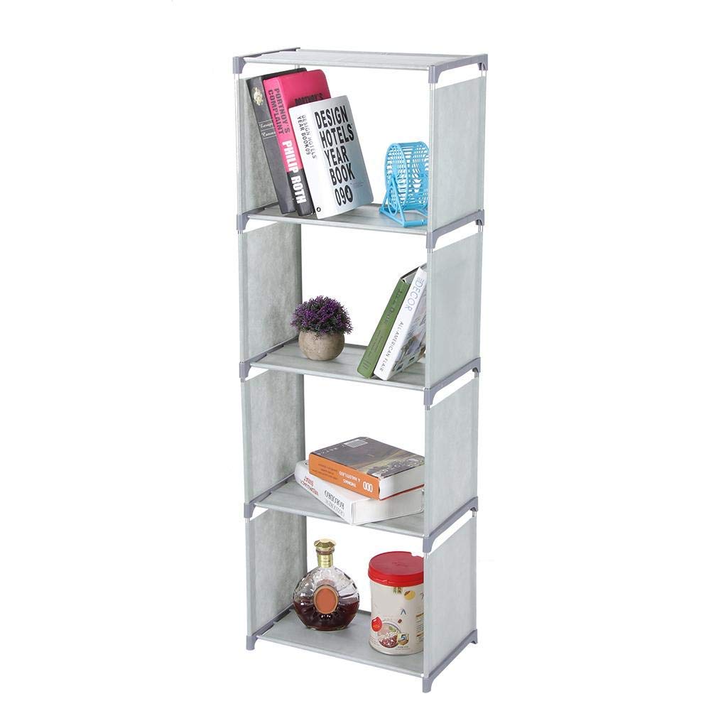 Bookcase Storage, Simple Bookcase Storage Rack Multi Layer Standing Bookcase Bookshelf Storage Shelf Rack Home Organizer for Living Room Bedroom(02)