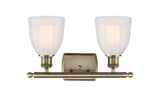 516-2W-AB-G441 Transitional Two Light Bath Vanity from Ballston Collection in Brass