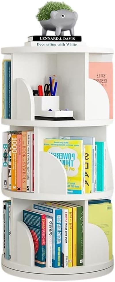 Bookshelf,Rotating 360 Degrees Kids, Floor-Standing Storage Shelf, Kids and Toy