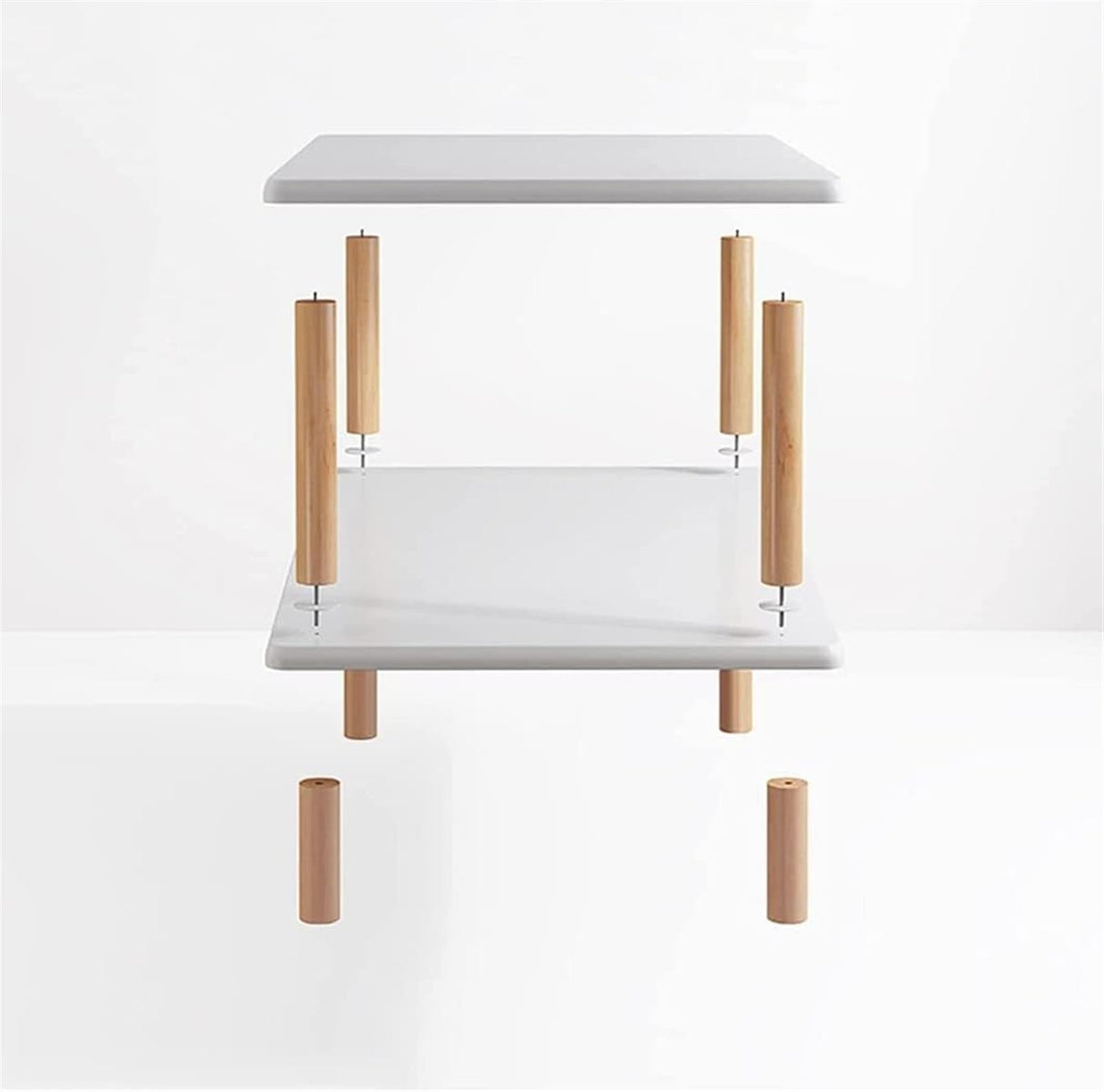 Bookshelf 3 Tiers Bookshelf Standing Bookcase Open with Legs Freestanding Book Rack