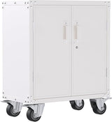 72 Inch Tall 2 Door Locking Metal Storage Cabinet Organizer with 4 Adjustable Shelves