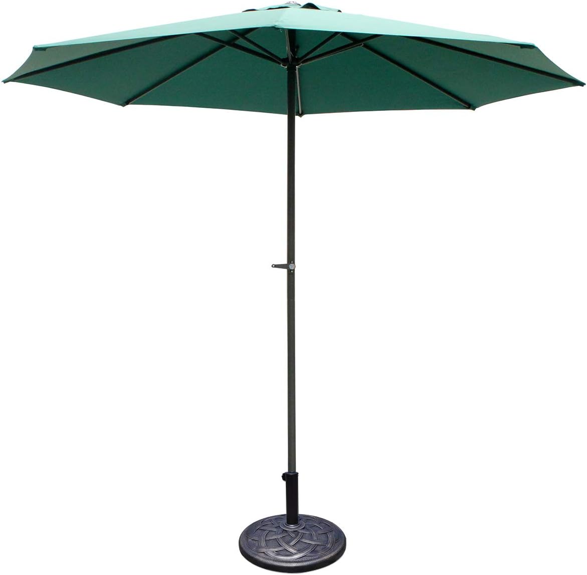 43lbs Patio Market Umbrella Base, Heavy Duty Outdoor Stand, Cast Iron Umbrella Holder