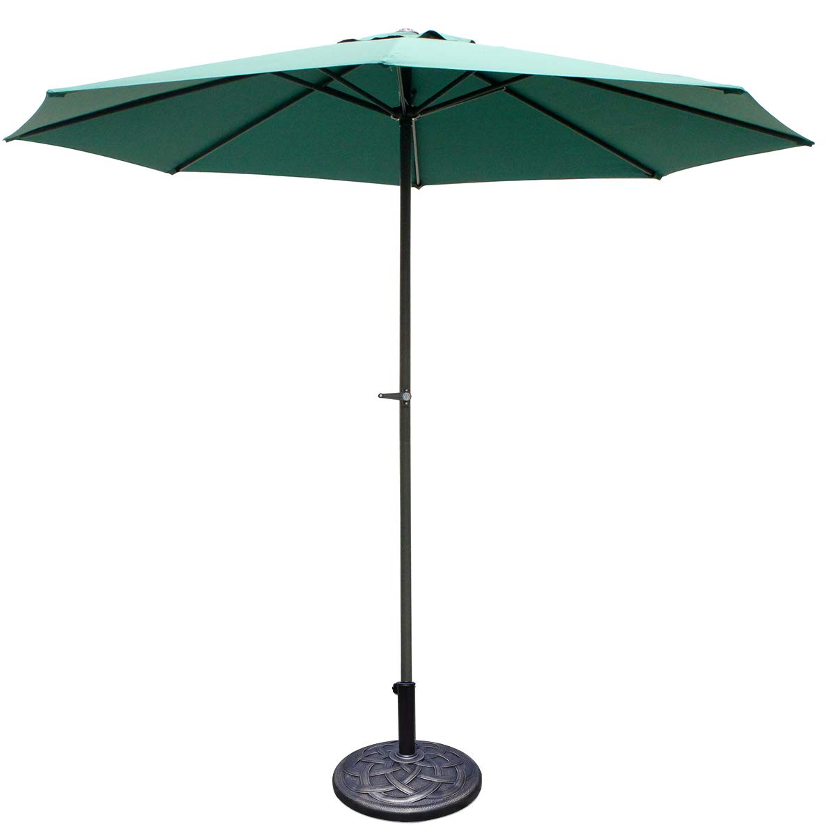 43lbs Patio Market Umbrella Base, Heavy Duty Outdoor Stand, Cast Iron Umbrella Holder