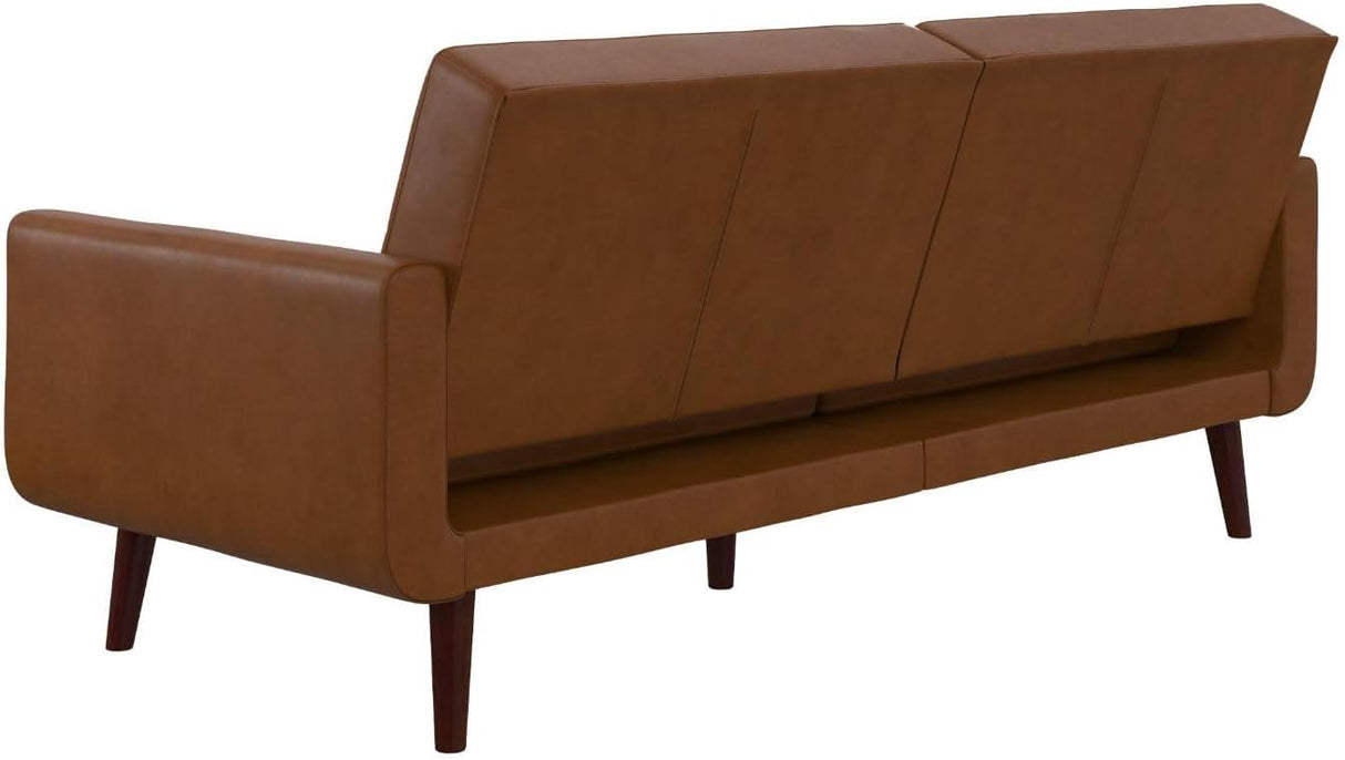 Nia Modern, Upholstered Accent, Camel Faux Leather Chair