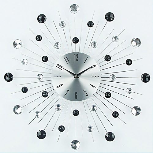 Modern 3D Crystal Wall Clock - Celebration Decorative Metal Wall Clock