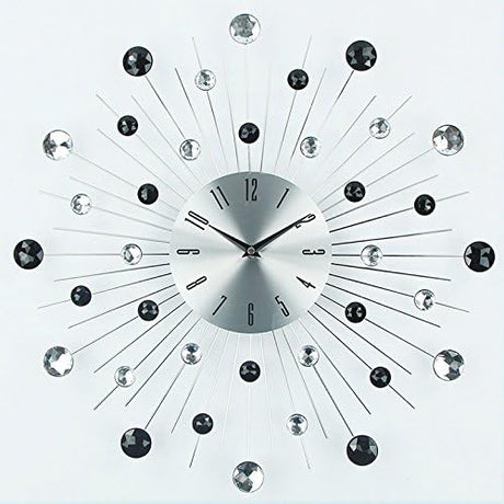 Modern 3D Crystal Wall Clock - Celebration Decorative Metal Wall Clock