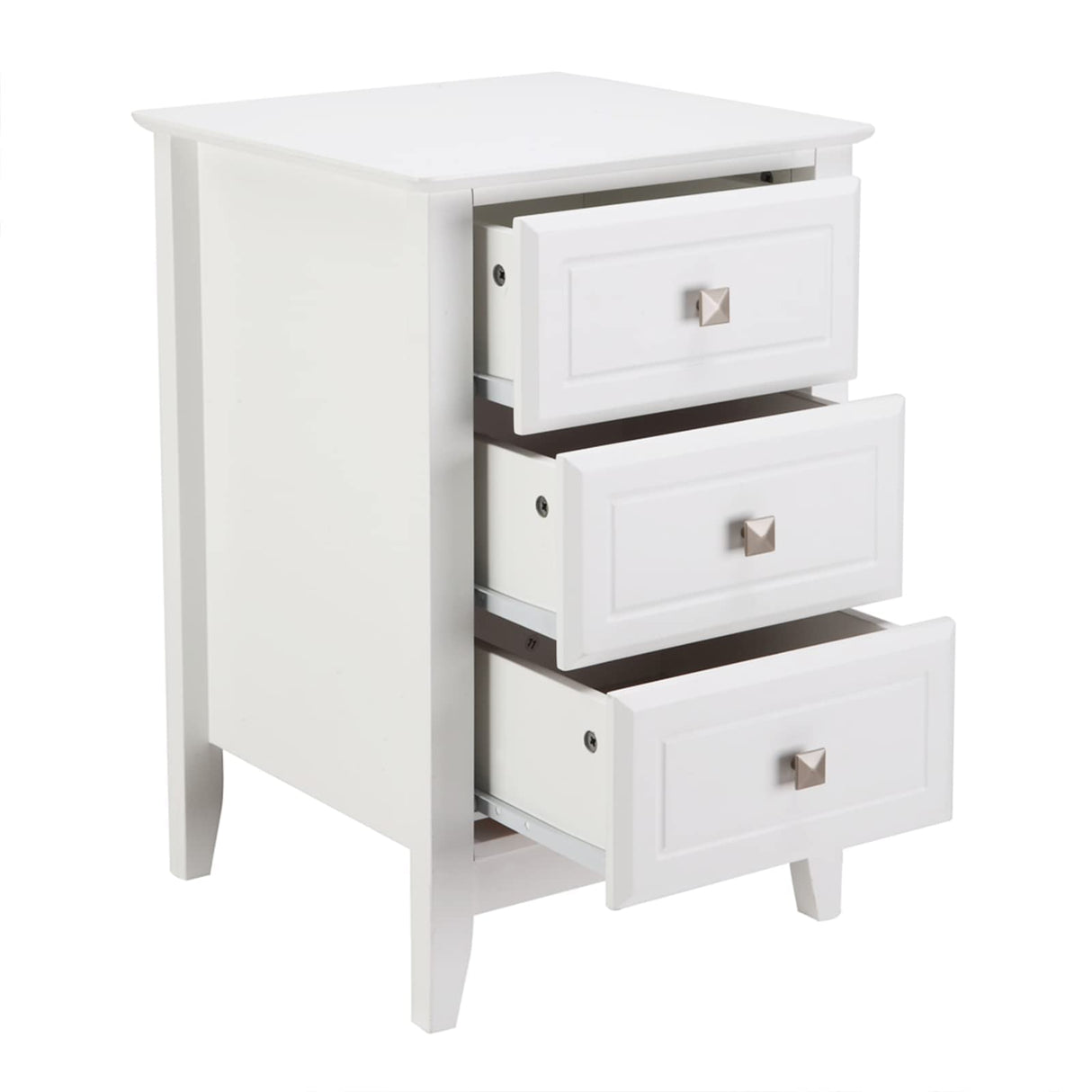 Upgraded White Night stands for Bedrooms Set of 2, Modern Nightstand