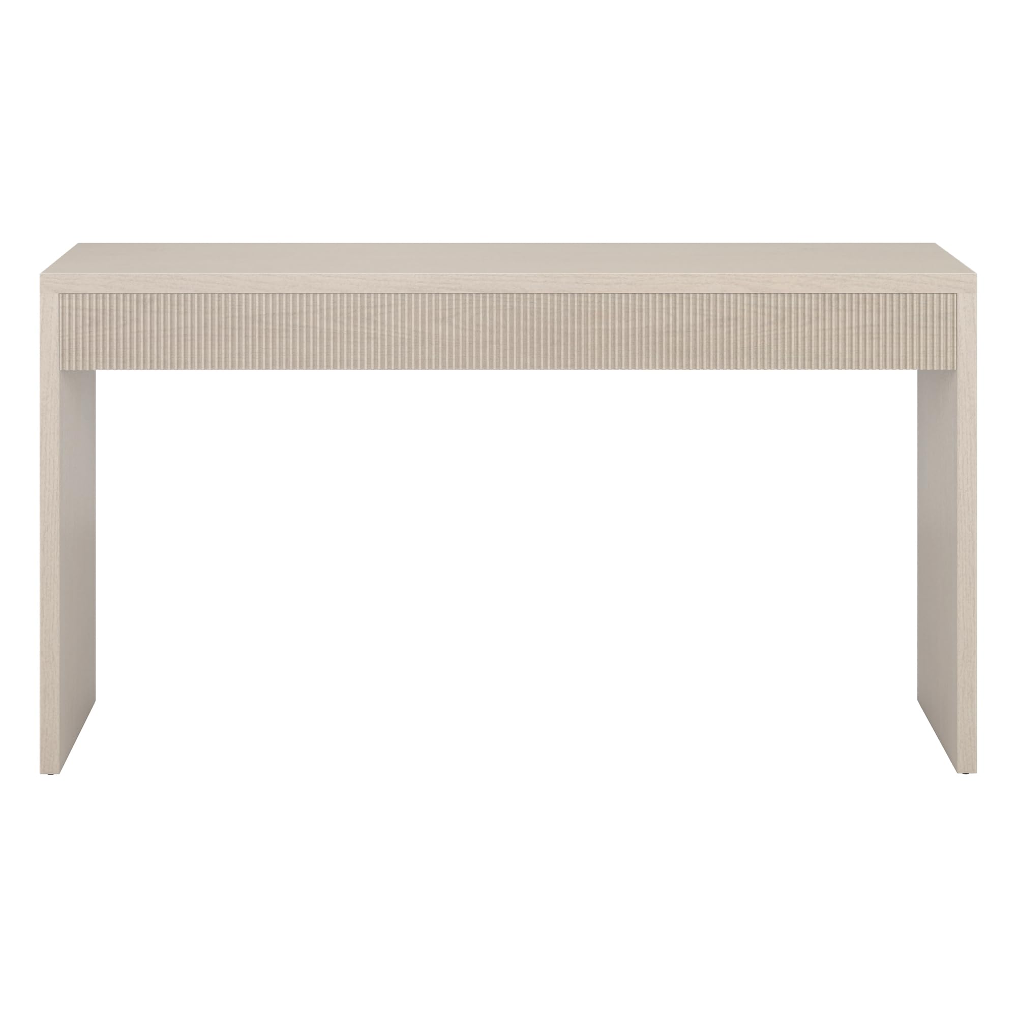 55" Wide Rectangular Console Table in Beech White, for Home