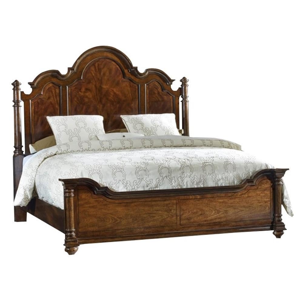 Leesburg King Poster Panel Bed in Mahogany