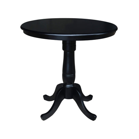 36-Inch Round by 36-Inch High Top Ped Table, Black/Cherry