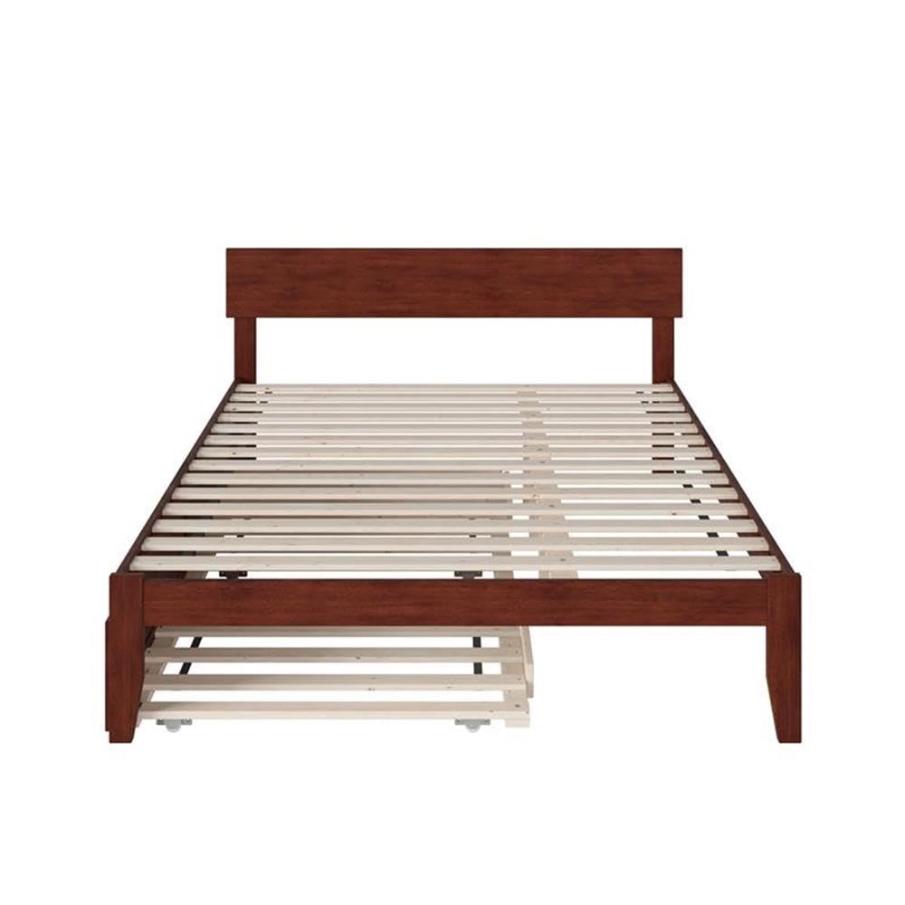 with Twin Extra Long Trundle in Walnut