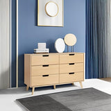 Modern 6-Drawer Dresser Bedroom Storage Organizer, 52 Inch, Riviera