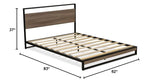 WIQBB03 Wilson Queen Frame with 3 Supporting Legs - High-Class Bed Frame in Powder