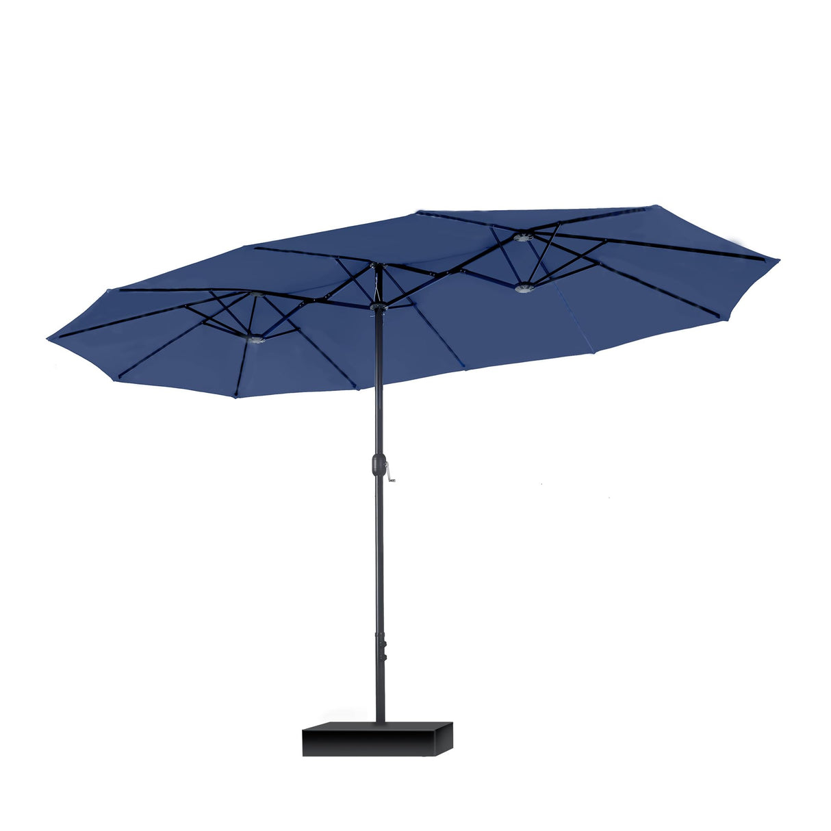 Patio Umbrellas with Base Included, Outdoor Double-Sided Rectangle Market Umbrella