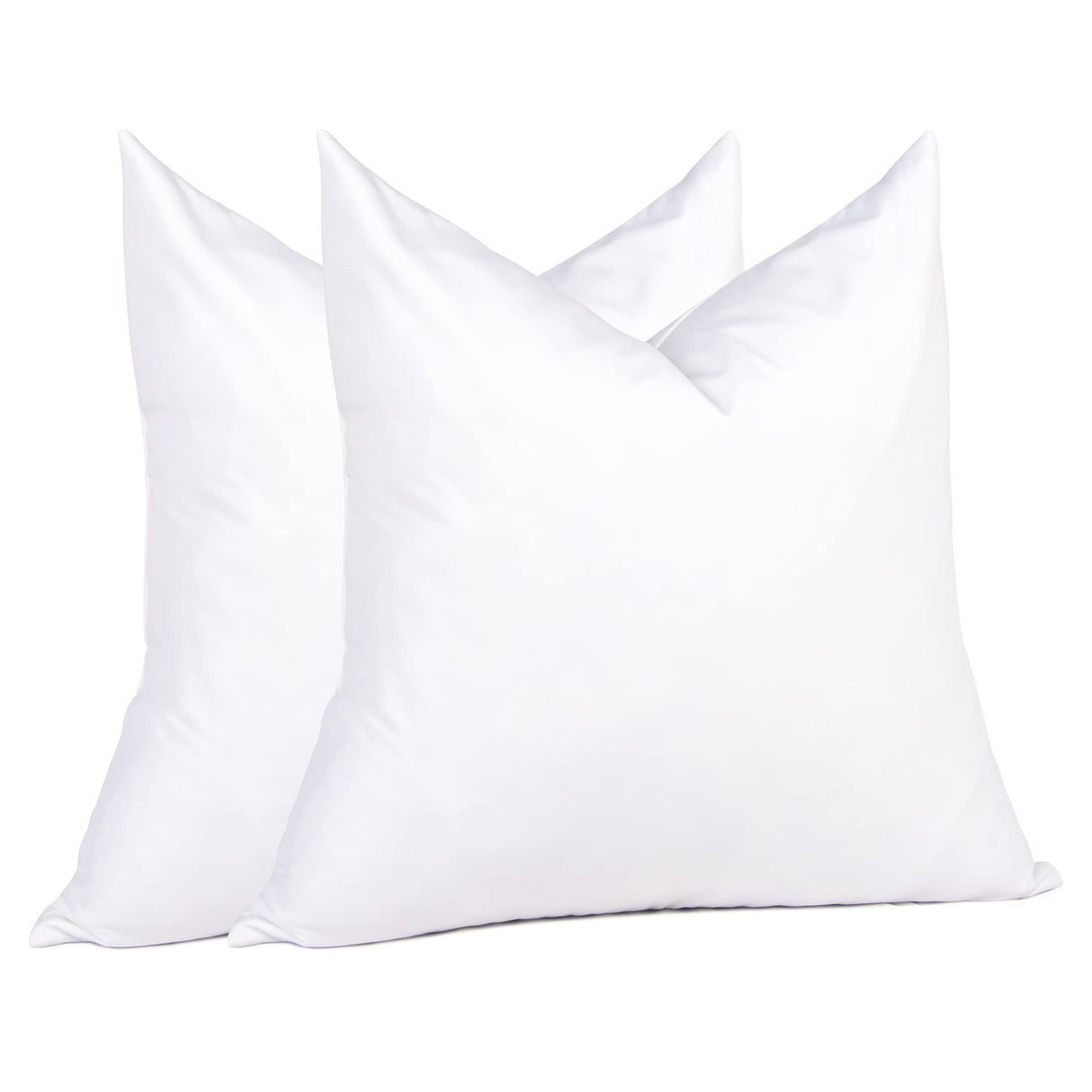 Feather Throw Pillow Inserts, 100% Cotton Set of 2 Bed and Couch