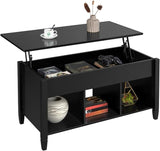 Black Coffee Table, 47.5in Lift Top Coffee Table, Lift Up Center Table