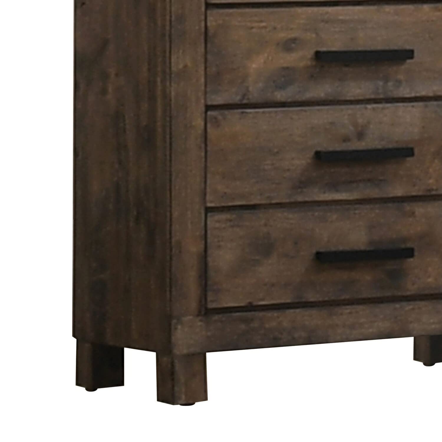 Storage Wooden Chest with 5 Drawers and Grain Details