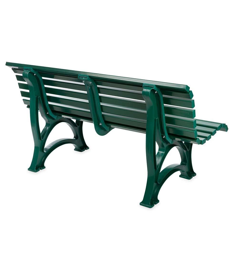 Weatherproof German PVC Outdoor Bench | 3-Seat | Holds Up to 500 lbs | Garden Patio