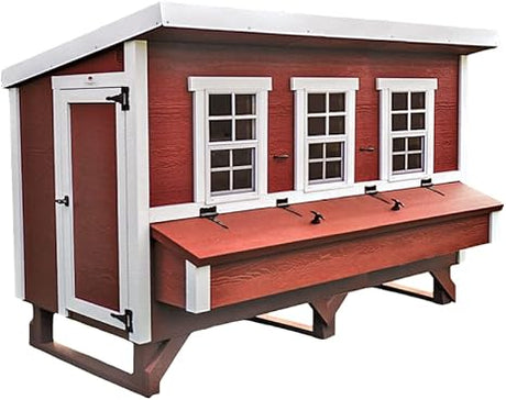 Farmhouse XL Chicken Coop for Up to 20 Chickens - Nesting Box - Large Bird