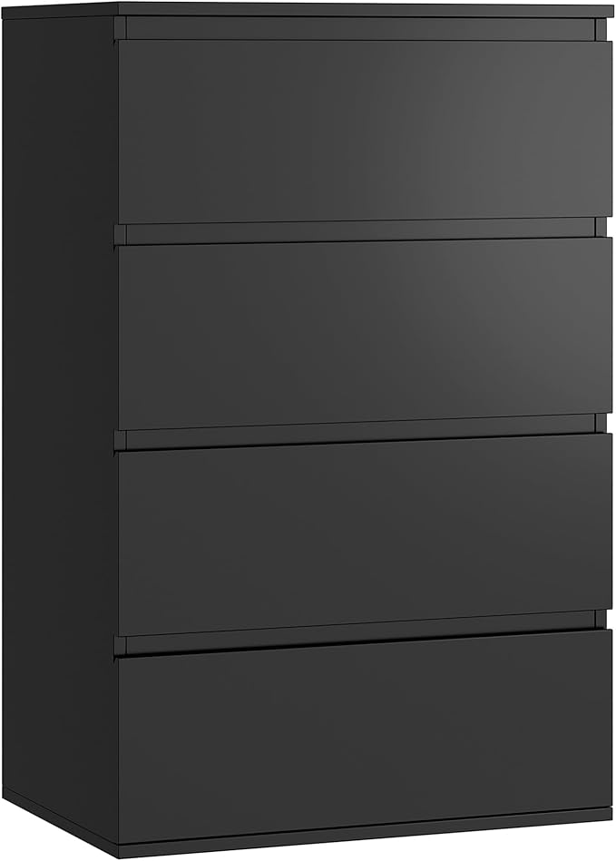 4 Drawer Dresser, White Dresser Modern Storage Chest of Drawers 23.6L x 15.7W x 31.5H in