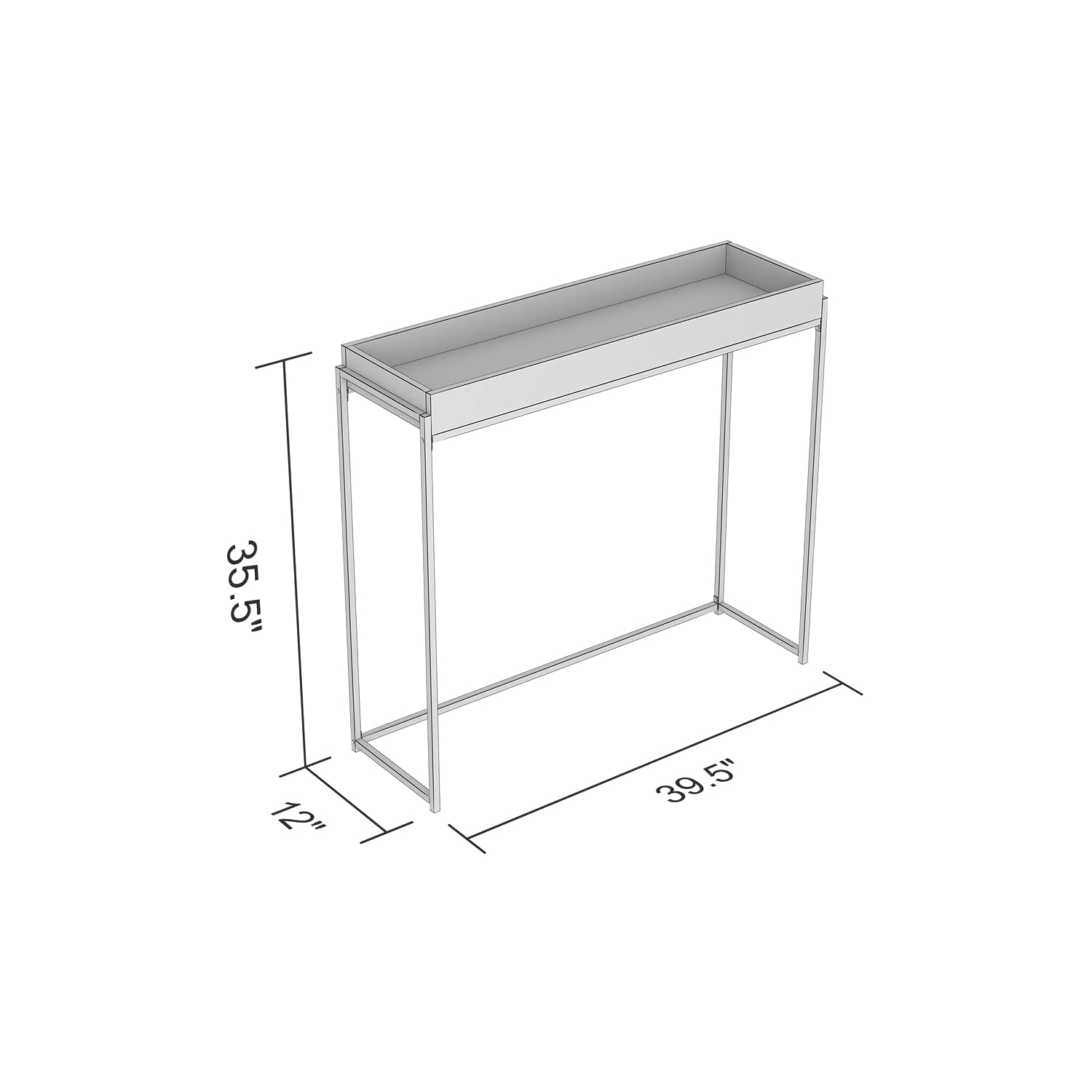Console Table, Dark Taupe