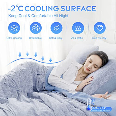 Cooling Comforter King Size,Cooling Blanket with Q-Max > 0.45 Arc-Chill