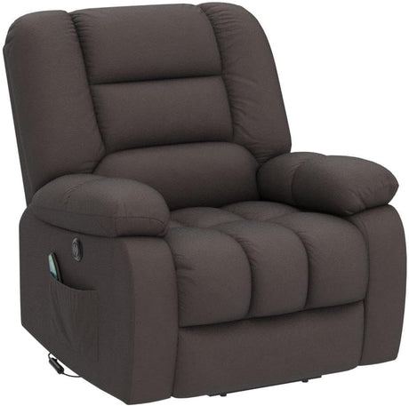 Big Power Lift Recliner Chair Wide Electric Massage Recliners for Elderly Fabric Living Room Overstuffed Reclining