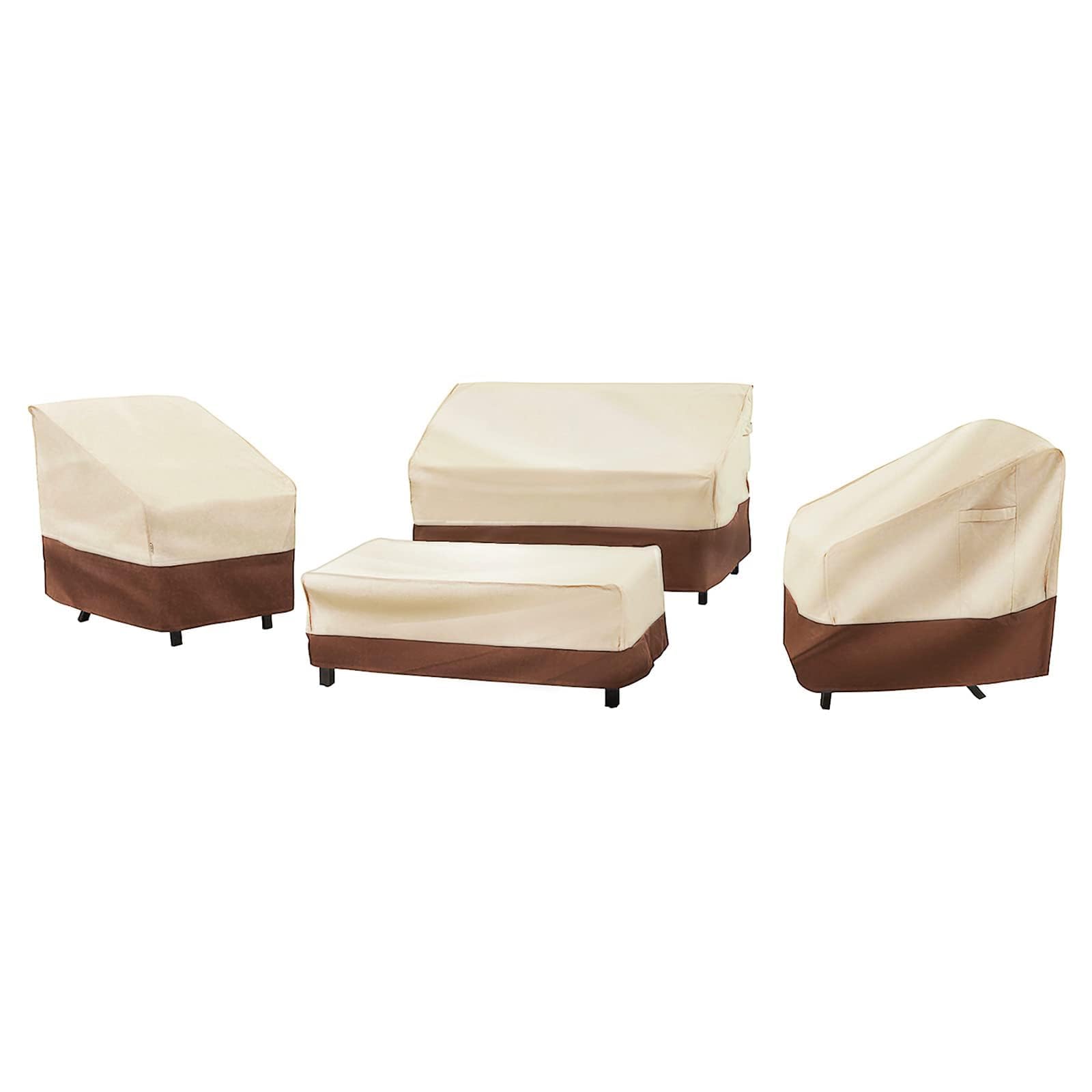 Patio Furniture Cover Set, 4 Piece Outdoor Furniture Cover Waterproof