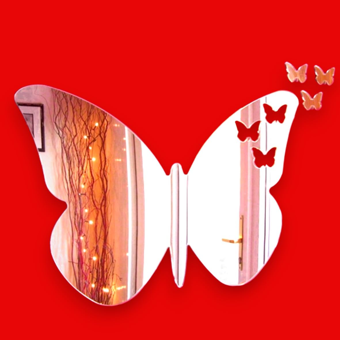 Out of Butterfly Mirror – 45cm x 31cm & 3 Mini's