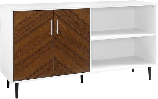 Fehr Modern 2 Door Bookmatch Asymmetrical Console for TVs up to 65 Inches, 58 Inch