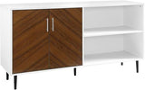 Fehr Modern 2 Door Bookmatch Asymmetrical Console for TVs up to 65 Inches, 58 Inch