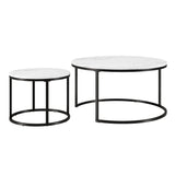 Watson Coffee Table, 35" and 22" Wide, Black/White