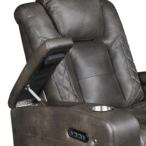LumiLuxe Power Recliner Chair – Storage Arms, USB, LED & Power Headrest