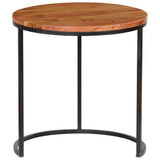 Solid Acacia Wood Coffee Table Set with Sheesham Finish - Fully Assembled 3-Piece