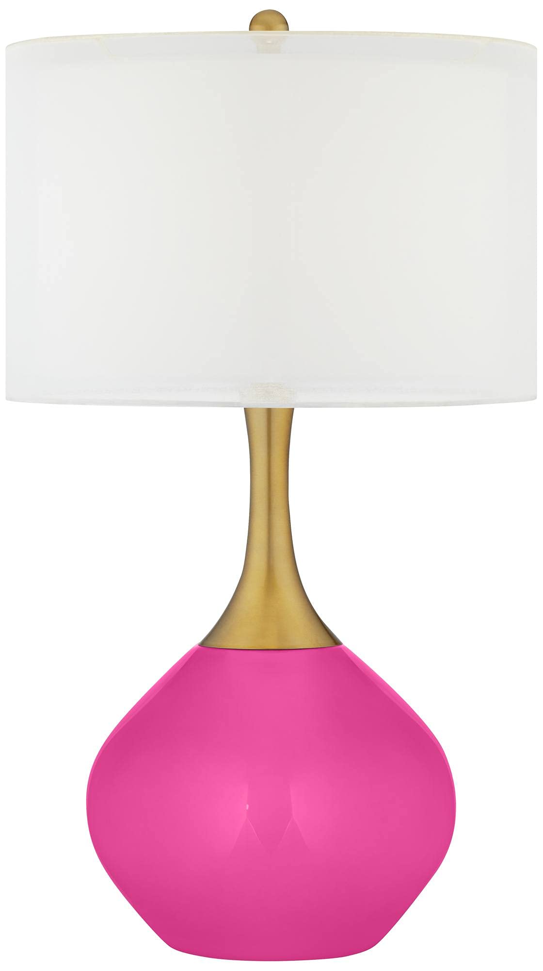 30 1/2" Modern Glass Fuchsia Pink Table Lamp
