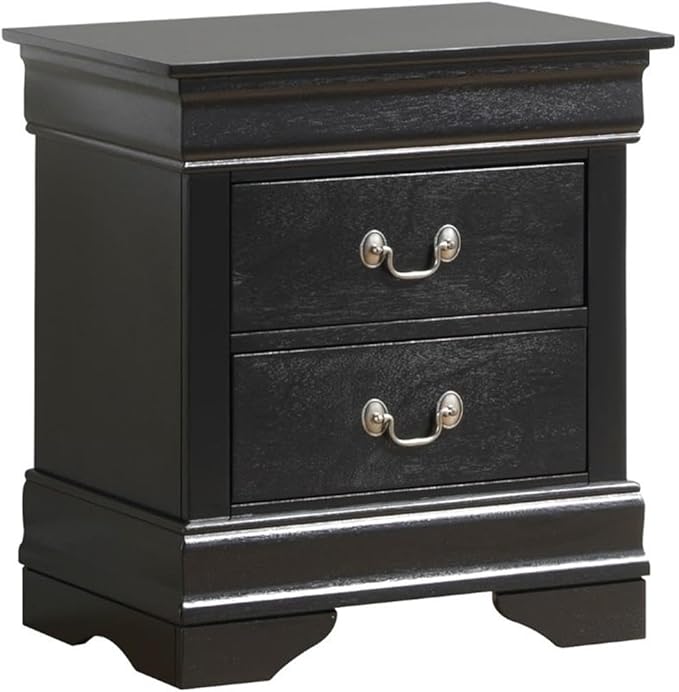 Louis Phillipe 2 Drawer Nightstand in Cherry